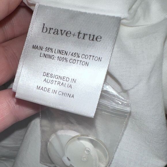 Brave + True | NWTs White Linen Blend Elevate Blazer Size XL - Picture 9 of 9
